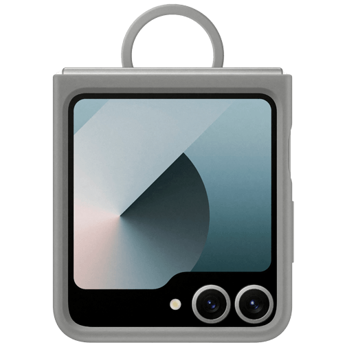Samsung Samsung Galaxy Z Flip 6 Siliconen Hoesje met Ring - Grijs