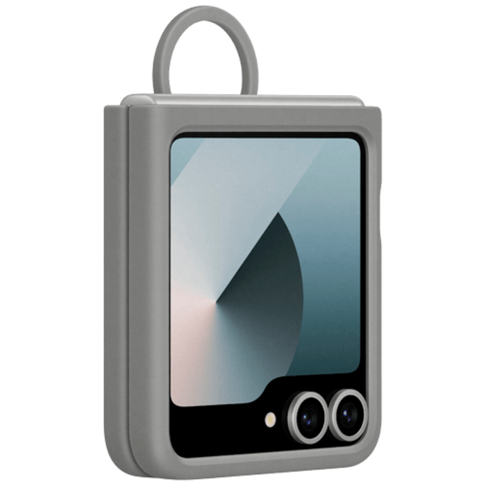 Samsung Samsung Galaxy Z Flip 6 Siliconen Hoesje met Ring - Grijs