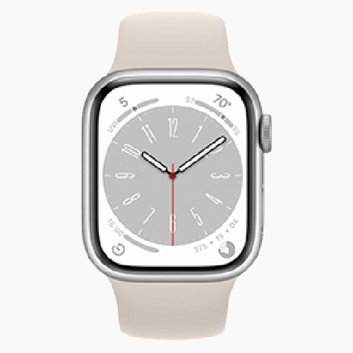 Refurbished Apple Refurbished Apple Watch Series 8 45mm Sterrenlicht (4G) - Zo goed als nieuw