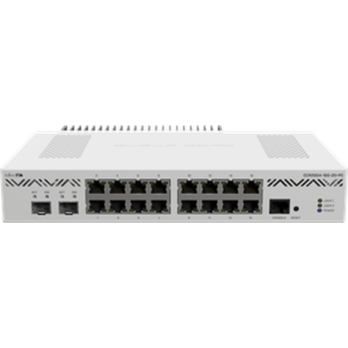 Mikrotik MikroTik CCR2004-16G-2S+PC Passief Gekoelde Router (16x GbE, 2x 10G SFP+)
