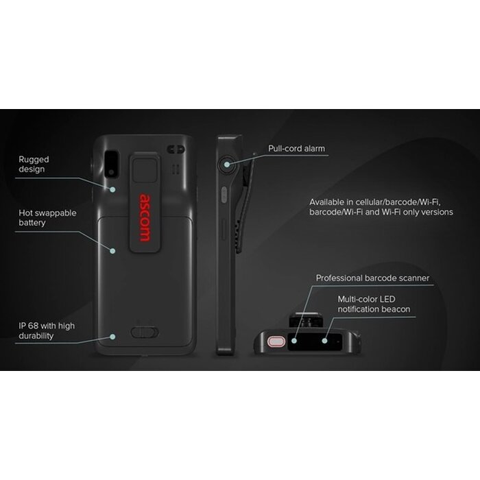Ascom Ascom Myco 4 Batterij - Originele Verwisselbare Accu (660733)