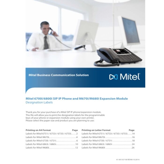 Mitel Mitel M680i Uitbreidingsmodule 16 Toetsen (80C00010AAA-A)