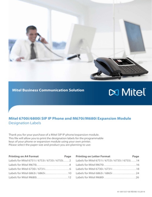 Mitel Mitel M680i Uitbreidingsmodule 16 Toetsen (80C00010AAA-A)