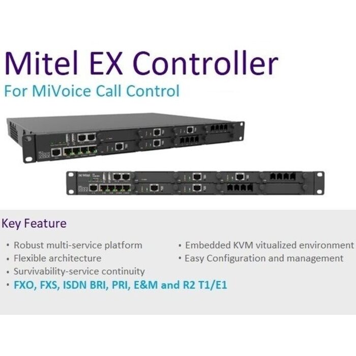Mitel Mitel 1-Poorts ISDN PRI Module voor EX Controller (50008233)