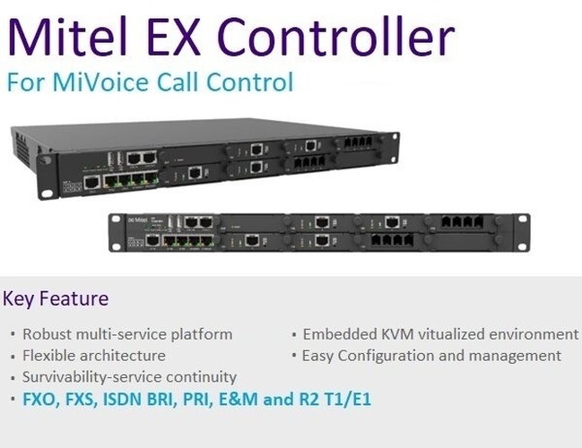 Mitel Mitel 1-Poorts ISDN PRI Module voor EX Controller (50008233)