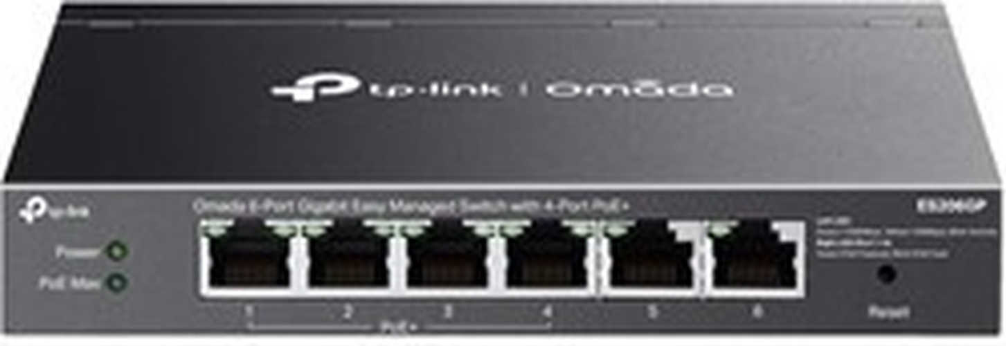 TP-Link TP-Link Omada ES206GP 6-Poorts Cloud Managed Gigabit PoE+ Switch (4x PoE+, 65W)