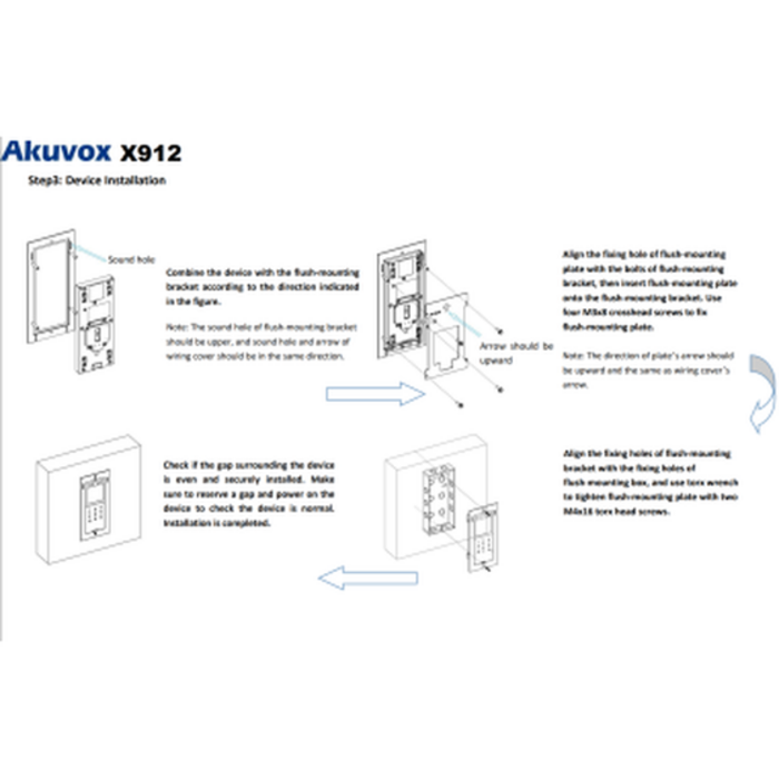 Akuvox Akuvox S539 Flush Mount Inbouwdoos - Installatiekit voor S539 Intercom
