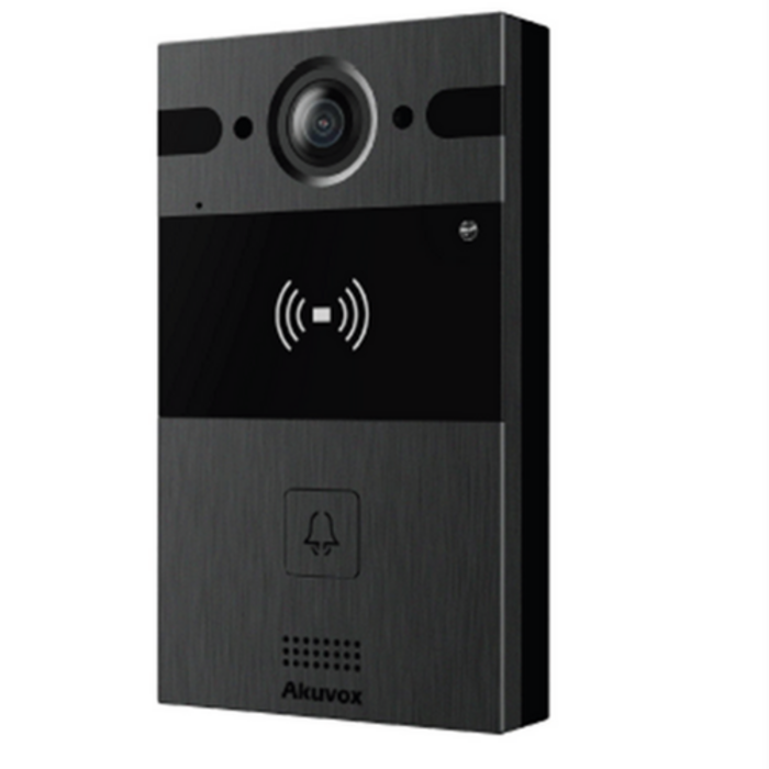 Akuvox Akuvox R20A SIP Video Intercom Opbouw met 1 Drukknop, Camera en PoE - Zwart