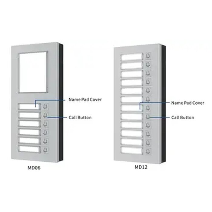 Akuvox Akuvox AKV-MD06 Uitbreidingsmodule voor R20K Intercom met Drukknoppen en Naambordjes