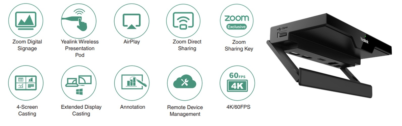 Yealink Yealink MeetingEye 500 (M500-0010) 4K Videoconferentiesysteem voor Zoom Rooms
