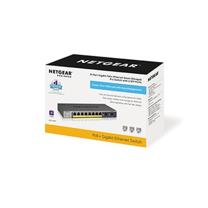 Netgear Netgear GS110TPv3 8-Poorts Gigabit Smart Managed Pro PoE+ Switch met 2 SFP-poorten (69,5W)