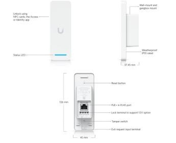 Ubiquiti Ubiquiti UniFi Access Ultra (UA-Ultra) - Compacte PoE Toegangscontroller & Reader