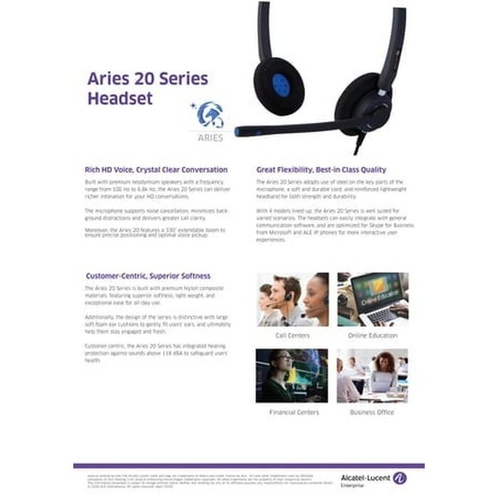 Alcatel-Lucent Alcatel-Lucent Aries 11 Bedrade Mono Headset (USB-A)
