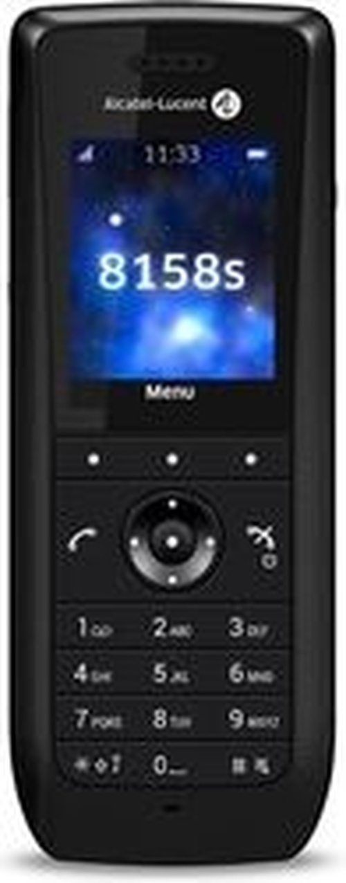 Alcatel-Lucent Alcatel-Lucent Enterprise 8158s WLAN Handset inclu includes set, battery, belt clip, regulatory sheet
