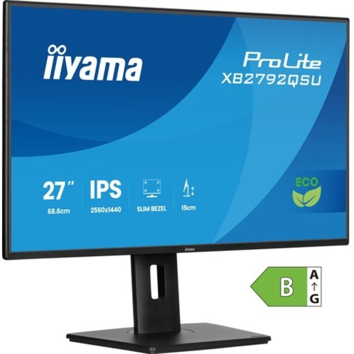 iiyama iiyama ProLite XB2792QSU-B1 - 27 inch QHD IPS Monitor - 120Hz - Ergonomische Voet
