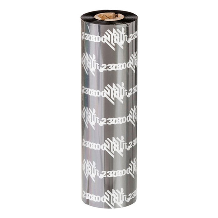 Zebra 2300 Wax Lint 110mm x 450m Zwart - 12 Pack (02300BK11045)
