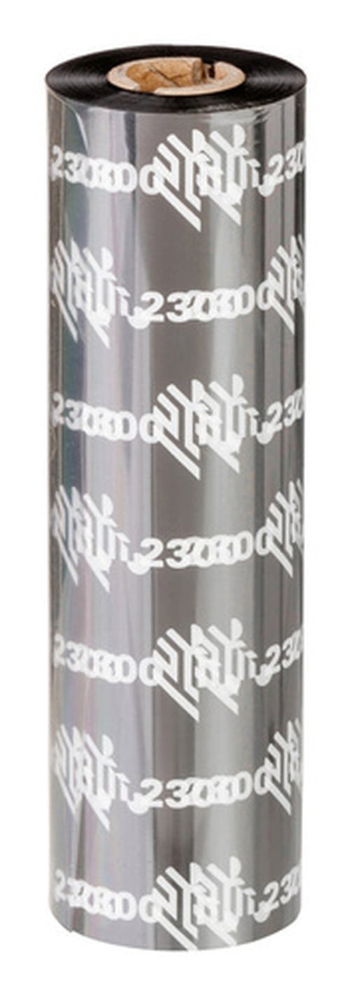 Zebra 2300 Wax Lint 110mm x 450m Zwart - 12 Pack (02300BK11045)