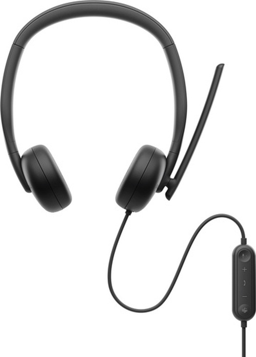 Dell Dell WH3024 Bedrade Headset Zwart - USB-C & USB-A