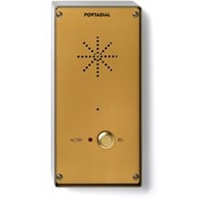 Portadial Portadial Portagold Intercom 1-knops Inbouw Messing