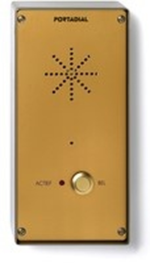 Portadial Portadial Portagold Intercom 1-knops Inbouw Messing