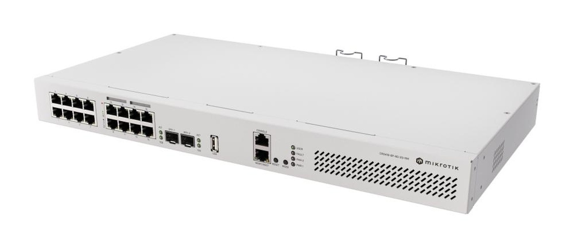 Mikrotik MikroTik CRS418-8P-8G-2S+RM 16-Poorts PoE Switch met 2x 10G SFP+