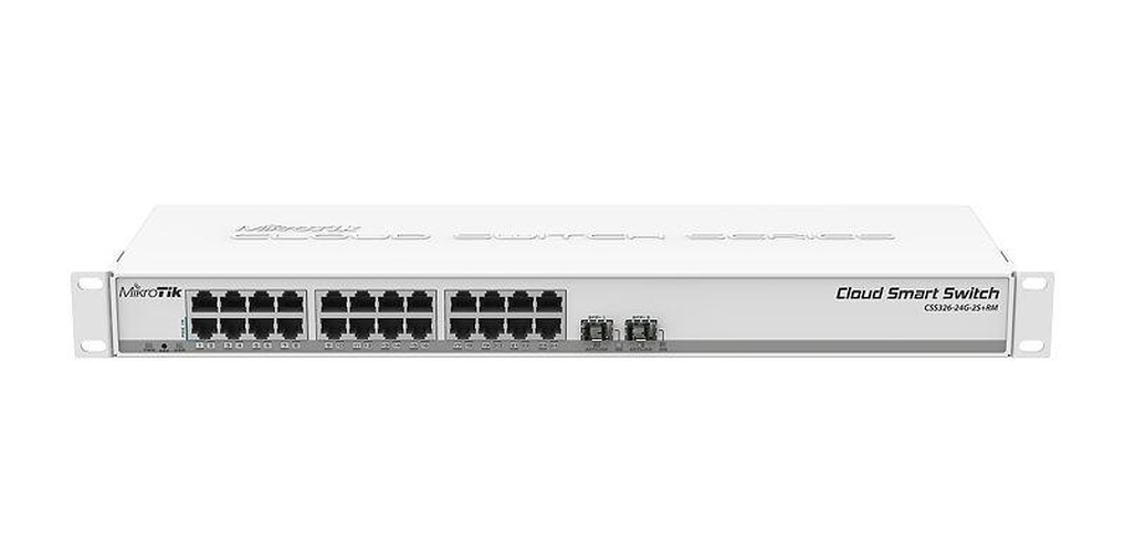 Mikrotik MikroTik CSS326-24G-2S+RM Cloud Smart Switch - 24x Gigabit, 2x 10G SFP+ Rackmount
