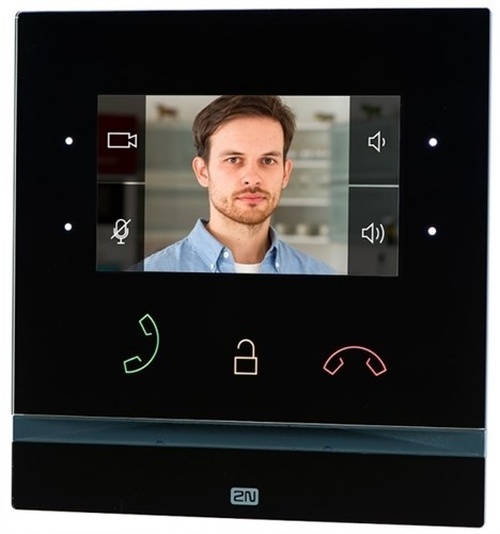 2N 2N Indoor Compact Binnenpost Zwart - 4,3 inch Touchscreen met PoE (91378501)