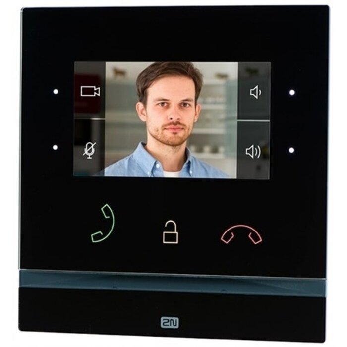 2N 2N Indoor Compact Binnenpost Zwart - 4,3 inch Touchscreen met PoE (91378501)
