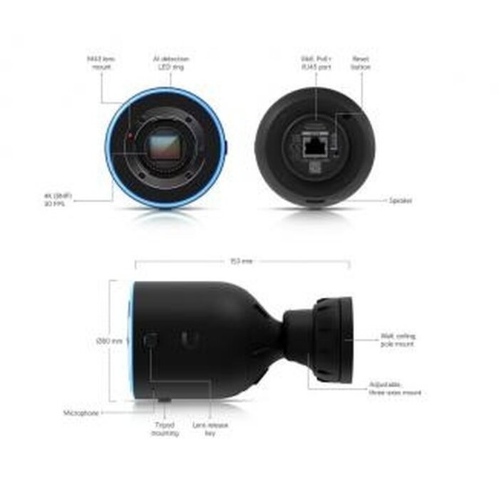Ubiquiti Ubiquiti UniFi Protect AI DSLR 4K Beveiligingscamera - Professionele Wide Angle Camera met M4/3 Sensor