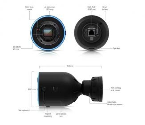 Ubiquiti Ubiquiti UniFi Protect AI DSLR 4K Beveiligingscamera - Professionele Wide Angle Camera met M4/3 Sensor