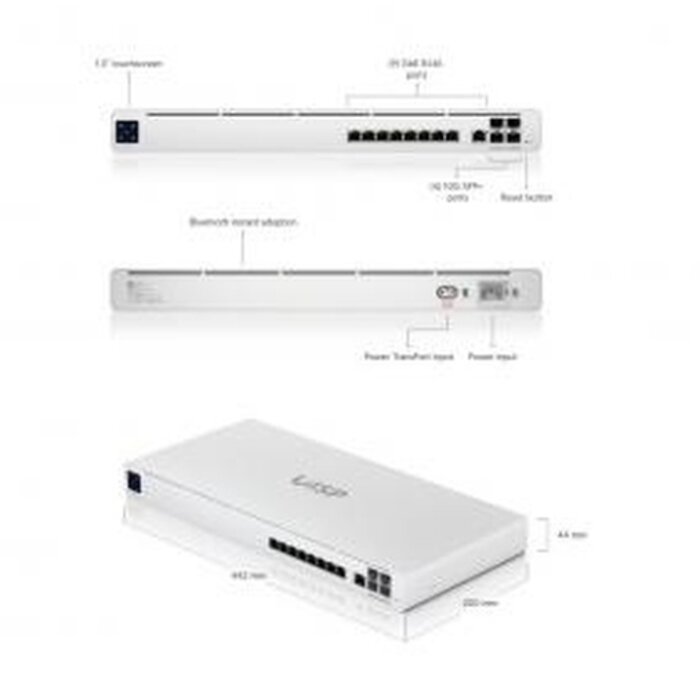 Ubiquiti Ubiquiti UISP Router Pro - 9.5 Gbps Layer 3 Rackmount Router met 4x 10G SFP+ & 8x Gigabit LAN