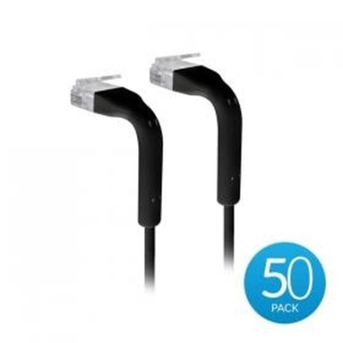 Ubiquiti Ubiquiti UniFi Patchkabel Cat6 10cm - Ultra-Dun - Zwart (50-Pack)