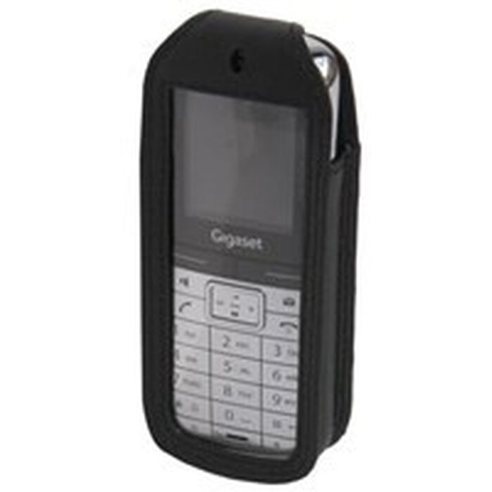 Gigaset Gigaset SL400 / SL400H Venstertas - Lederen Beschermhoes met Transparant Venster en Riemclip - Zwart