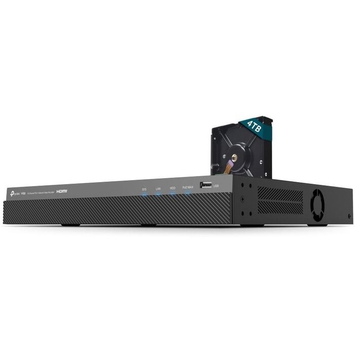 TP-Link TP-Link VIGI NVR2016H-16MP 16-kanaals PoE+ NVR - 4K, H.265+