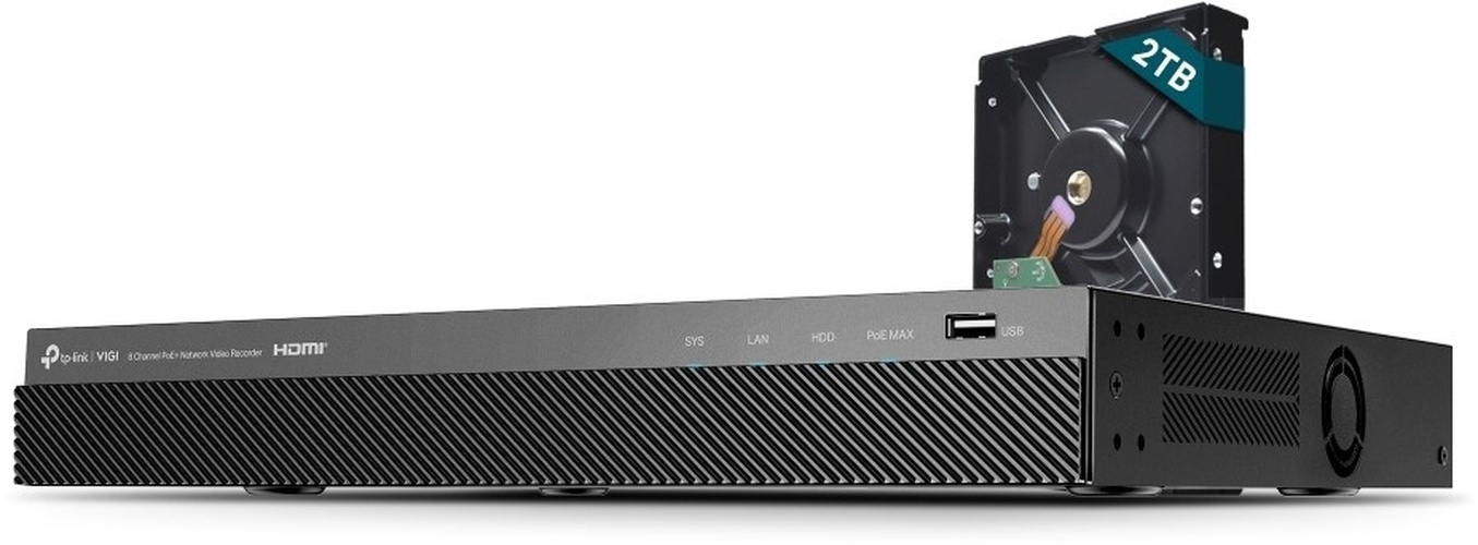 TP-Link TP-Link VIGI NVR2008H-8MP 8-kanaals 4K NVR