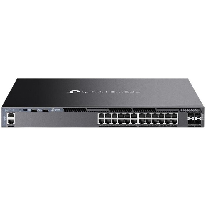 TP-Link TP-Link Omada SG6428X L3 Managed Switch - 24x Gigabit Poorten & 4x 10G SFP+ Uplinks