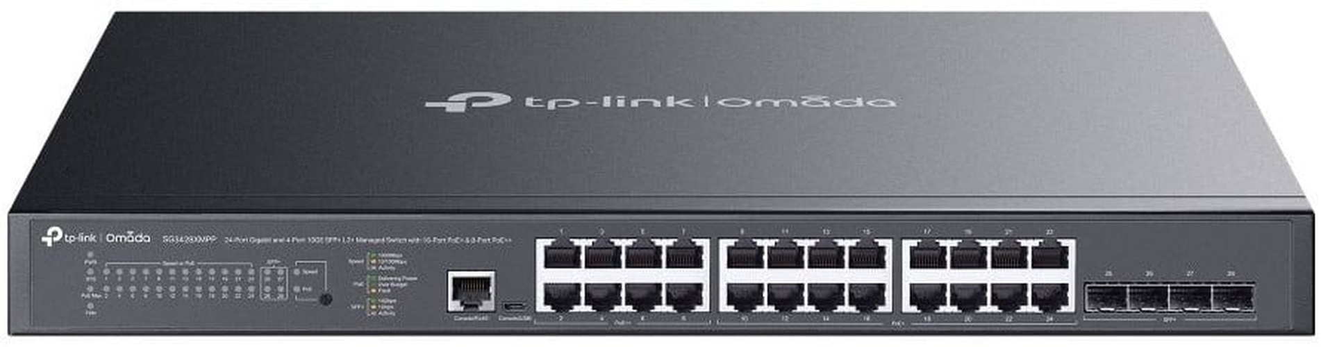 TP-Link TP-Link Omada SG3428XMPP Managed 24-Poorts Gigabit PoE++ Switch met 4x 10G SFP+ Uplinks