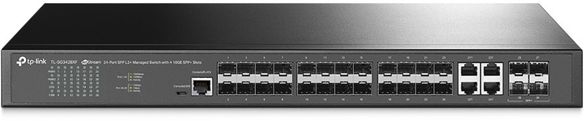 TP-Link TP-Link Omada SG3428XF L2+ Managed 24-Poorts SFP & 4x 10G SFP+ Switch