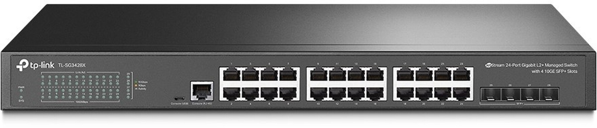 TP-Link TP-Link Omada SG3428X L2+ Managed 24-Port Gigabit Switch met 4x 10G SFP+ Uplinks