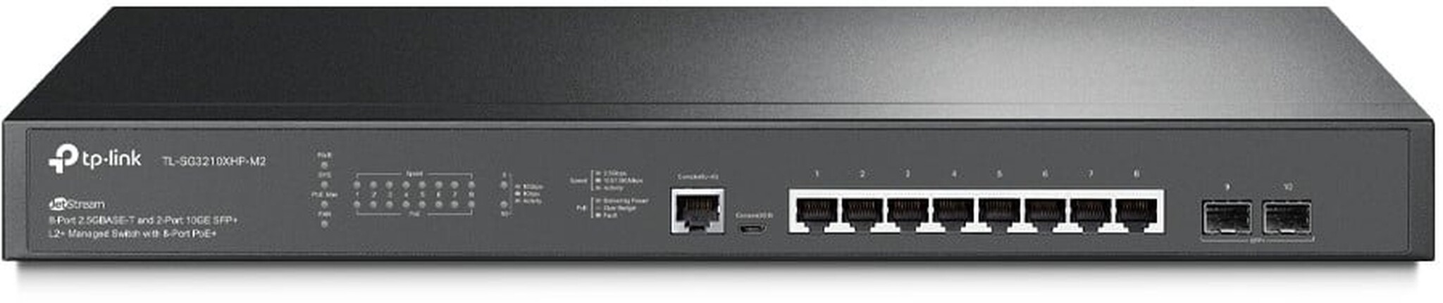 TP-Link TP-Link Omada SG3210XHP-M2 8-Poort 2.5G PoE+ Managed Switch met 10G Uplinks