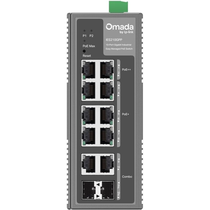 TP-Link TP-Link Omada IES210GPP Industriële Switch (8x PoE++, 2x SFP, 240W)