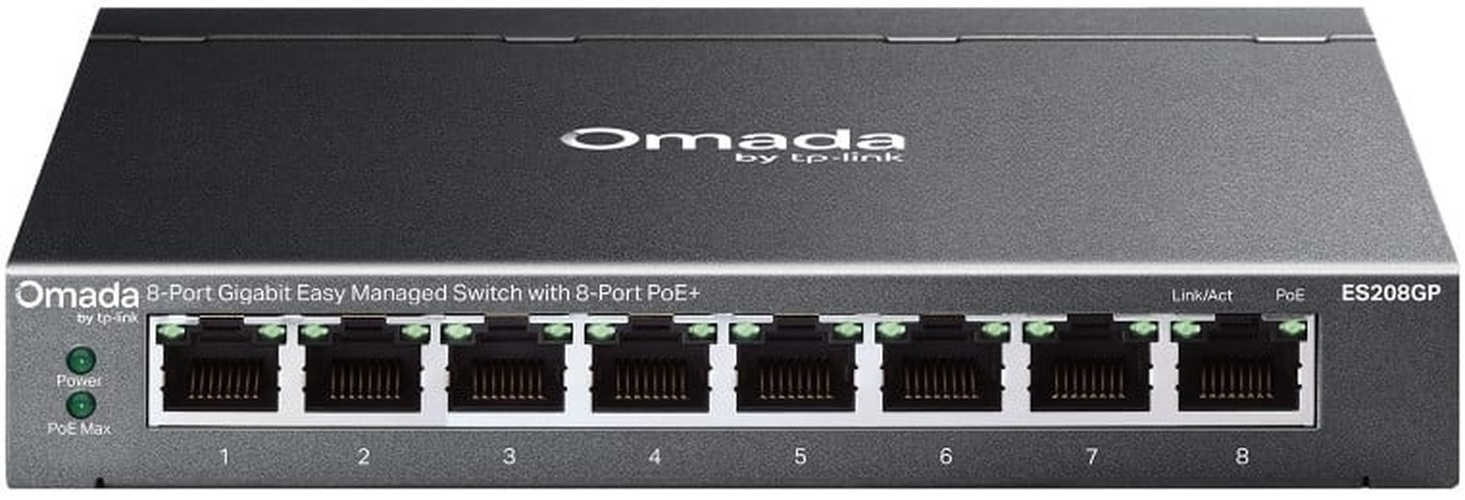 TP-Link TP-Link Omada ES208G 8-Poorts Gigabit Managed Switch - Fanless & SDN Ondersteuning