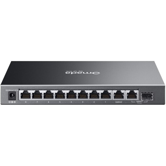 TP-Link TP-Link ES210GP 10-Poorts Gigabit Managed Switch met 8x PoE+ en 1 Combo SFP-poort