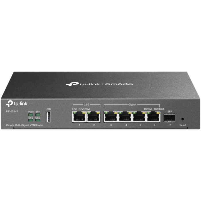 TP-Link TP-Link Omada ER707-M2 Multi-Gigabit VPN Router met 2x 2.5G Poorten & SDN