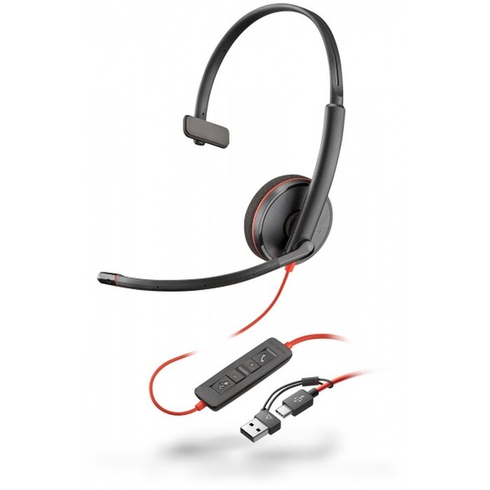 HP HP Blackwire 3210 Monaural USB-C Headset met Noise-Cancelling Microfoon