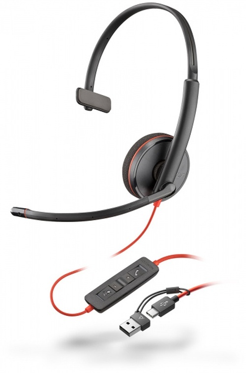 HP HP Blackwire 3210 Monaural USB-C Headset met Noise-Cancelling Microfoon