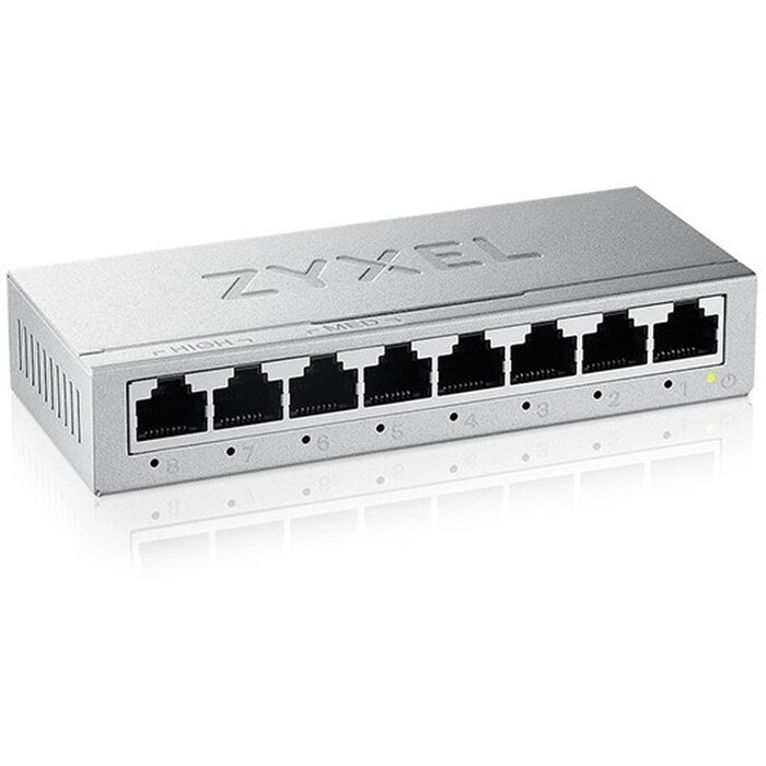 Zyxel Zyxel GS-108B v5 8-Poorts Gigabit Switch - Onbeheerd met QoS & Metalen Behuizing