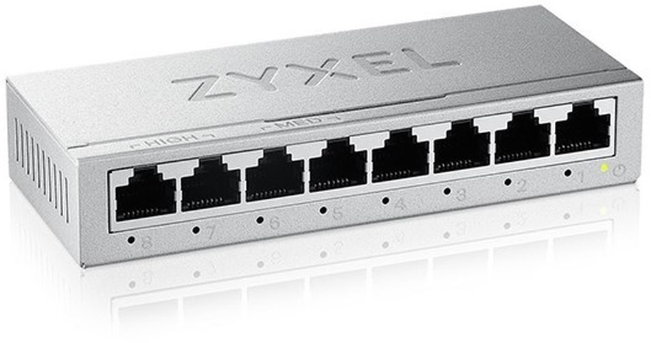 Zyxel Zyxel GS-108B v5 8-Poorts Gigabit Switch - Onbeheerd met QoS & Metalen Behuizing