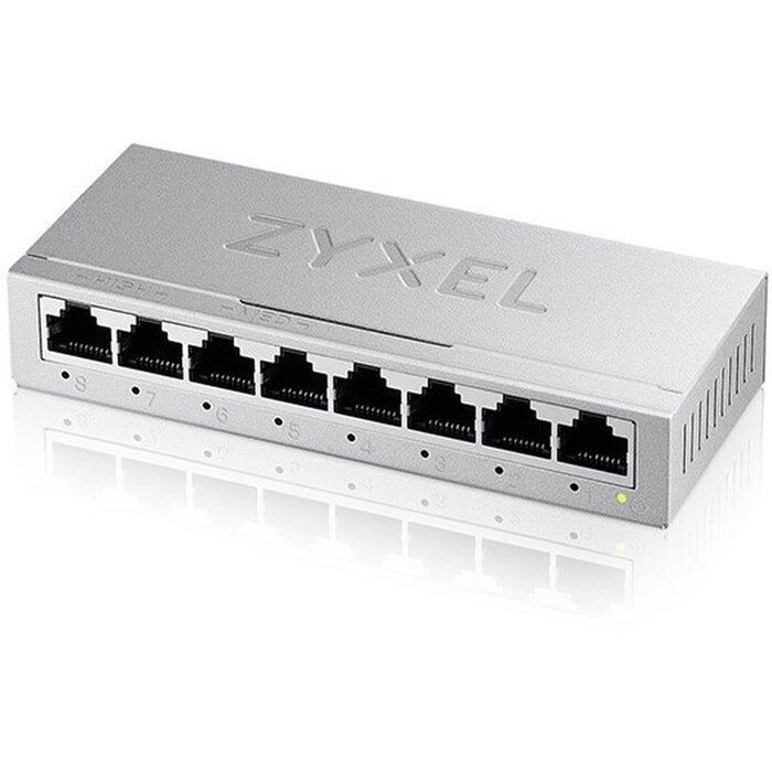 Zyxel Zyxel GS-108B v5 8-Poorts Gigabit Switch - Onbeheerd met QoS & Metalen Behuizing