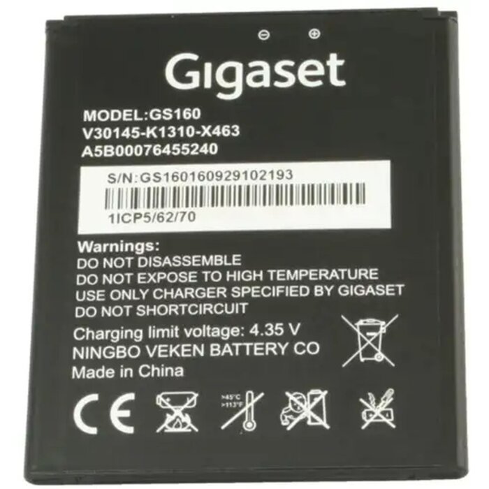 Gigaset Originele Gigaset GS160 / GS170 Accu 2500mAh (V30145-K1310-X463)